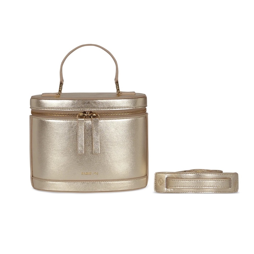 Paris 64 Prismatic Gold Small Bucket Bag NEW